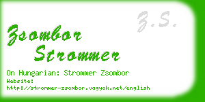 zsombor strommer business card